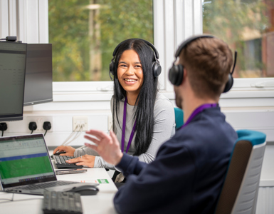 Contact centre answering calls